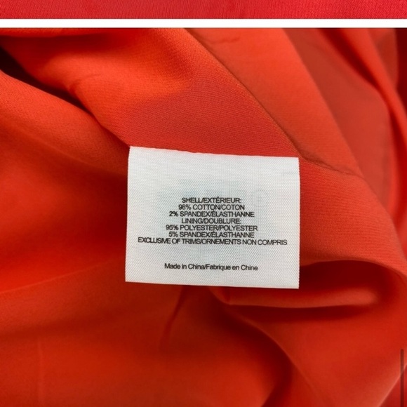 Tory Burch Leena Twill Sheath Midi Knee Length Dress Red Sz 6 - Picture 15 of 16